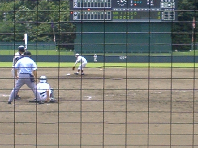 バックネット裏から