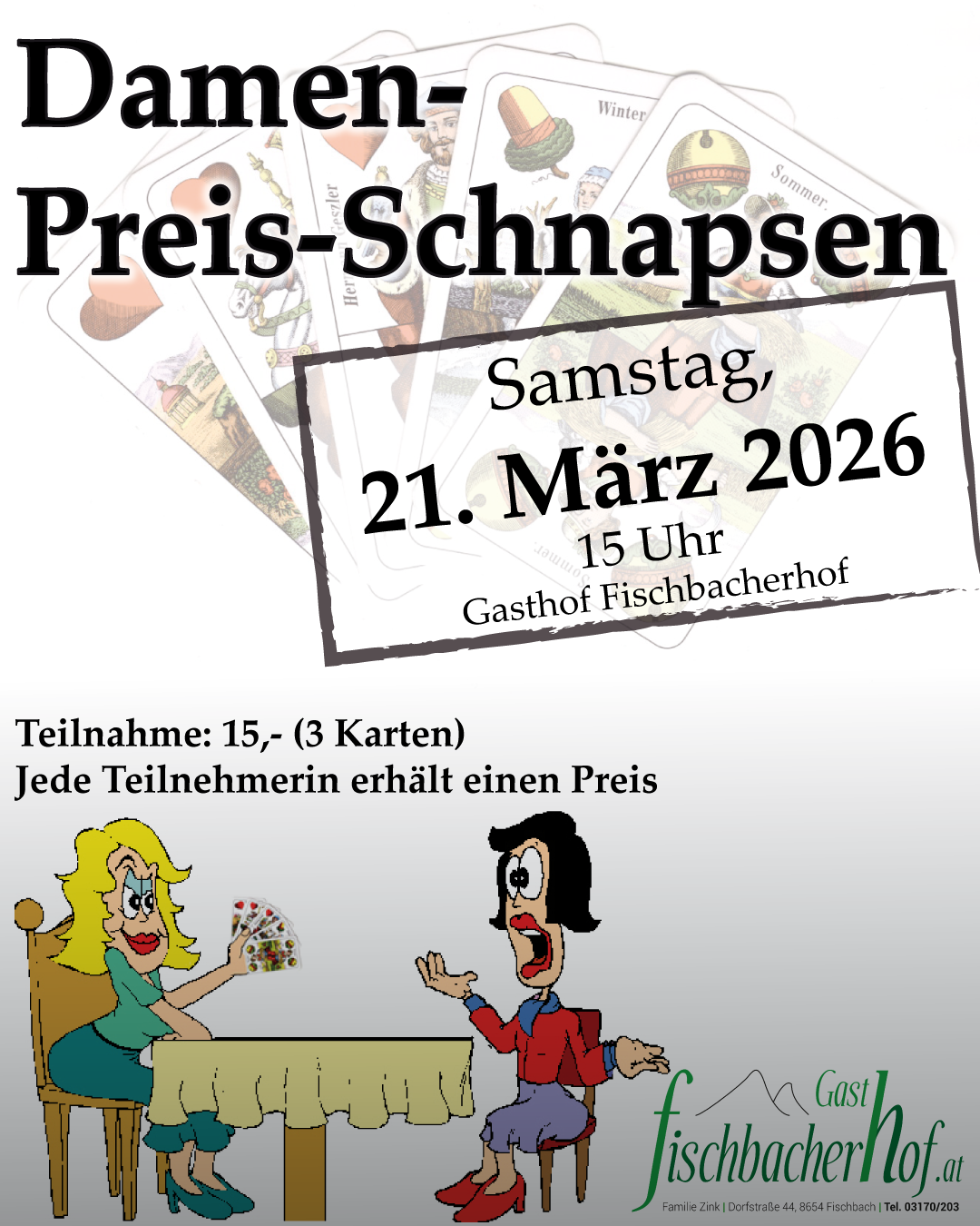 Damen-Preisschnapsen am 21. März