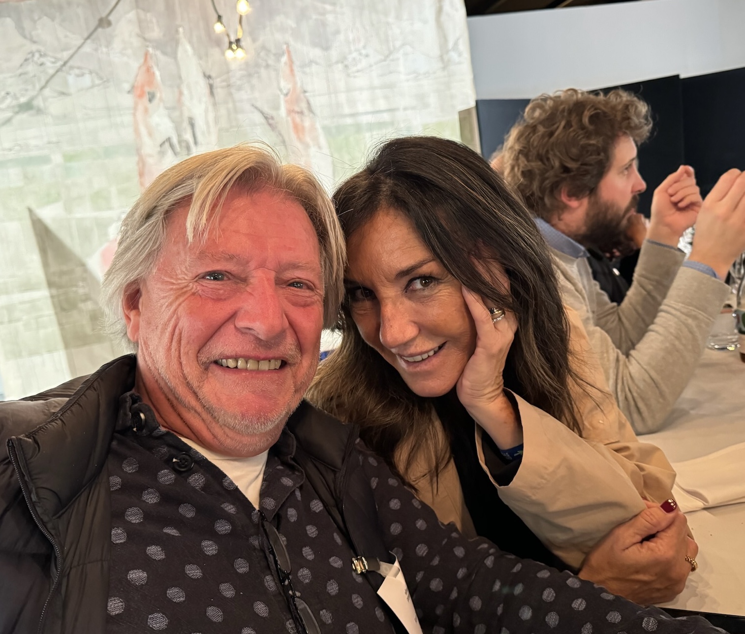 Met mijn tafeldame, Mevrouw Rui Roboredo Madeira. 