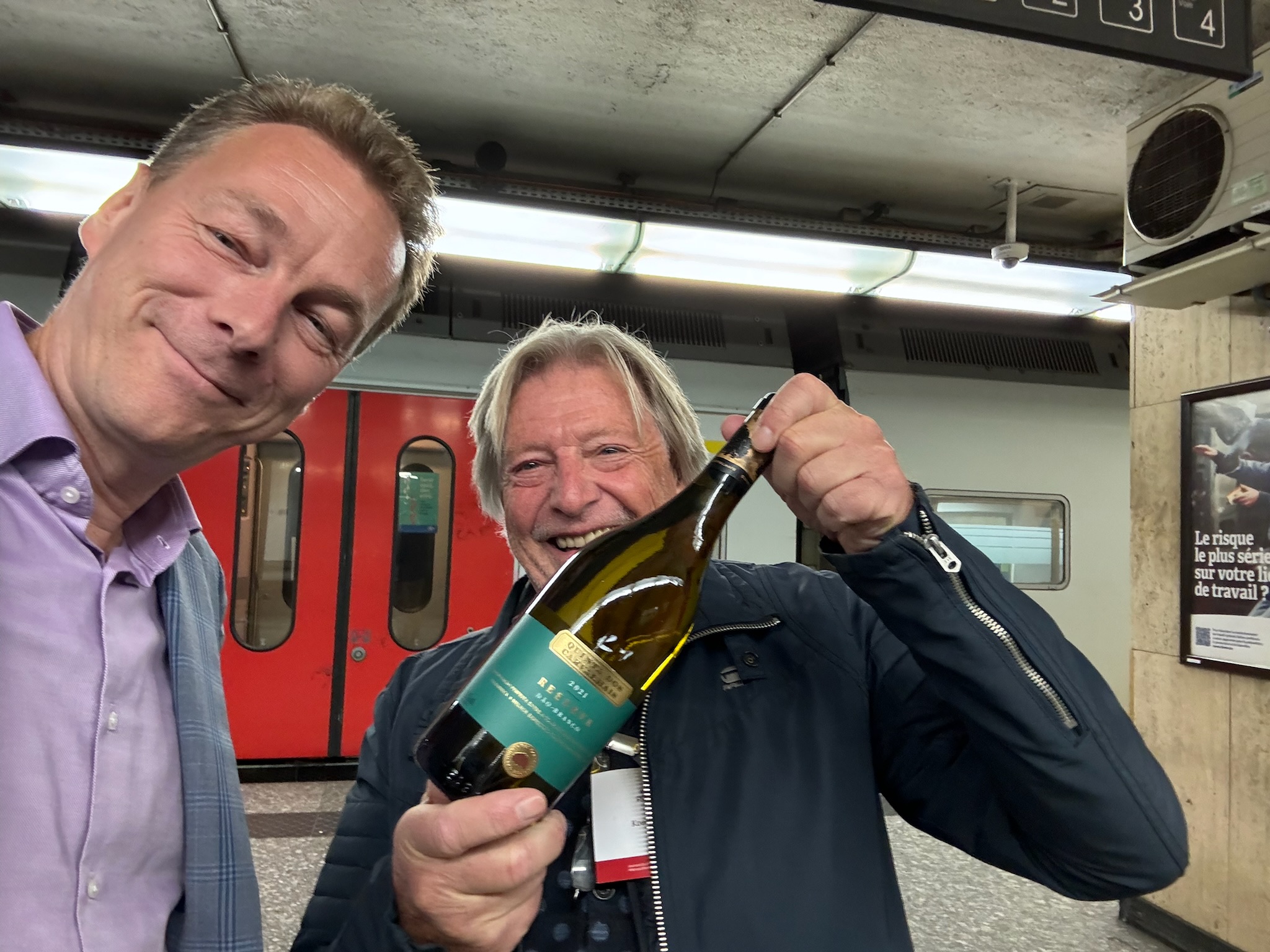 en op weg naar huis met vinoloog Pieter