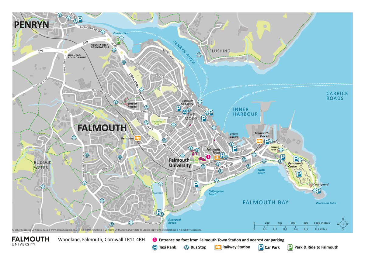 Karte Falmouth