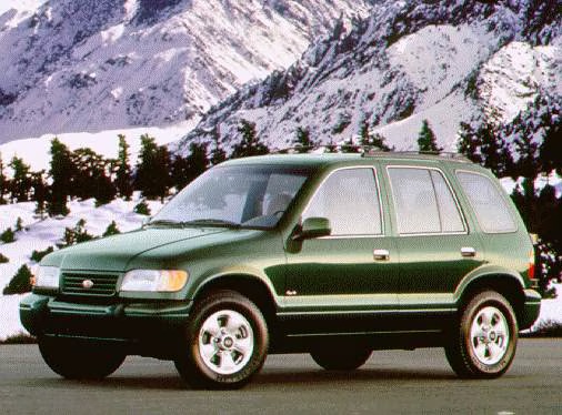 kia sportage 1998 vert à la montagne - couvre-roue secours logo sportage