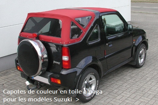 nouvelle capote neuve pour suzuki jimny cabrio