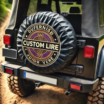 grand choix de housse de roue de secours - présenté ici sur un Jeep Wrangler YJ