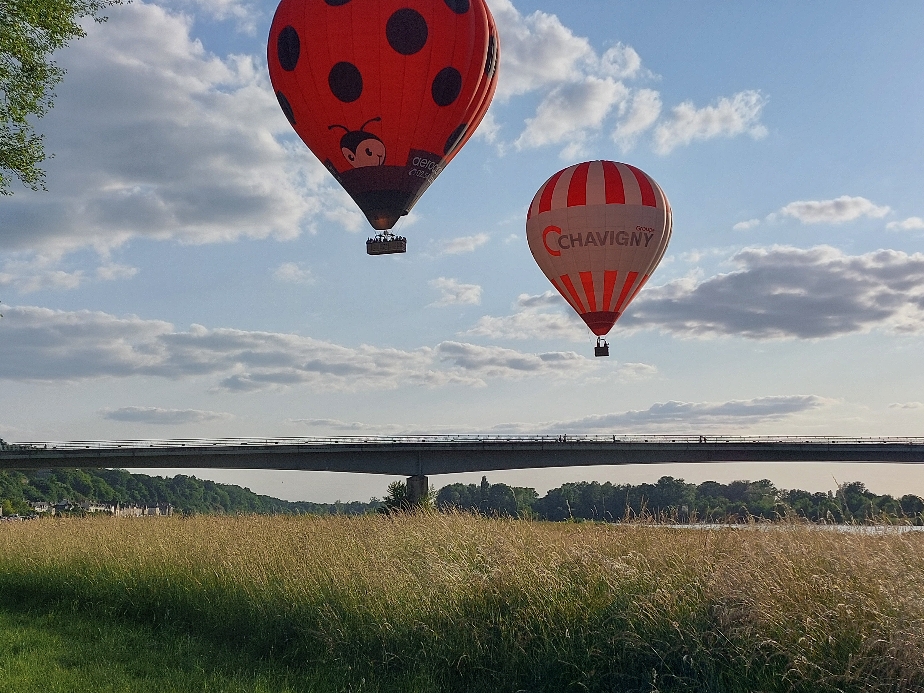 Ballonfahrt am Abend über unseren Campingplatz