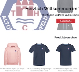 Unsere Clubkleidung im neuen Shop