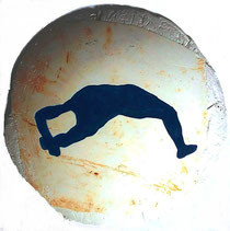 Deposizione, tecnica mista su gesso, diametro 22, 1999