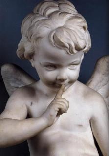 Étienne-Maurice Falconet, Cupidon assis, (détail), 1757, Musée du Louvre, Paris (source : WGA)