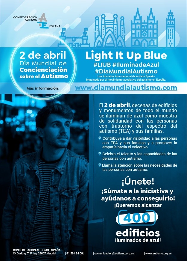 La Mancomunidad de la Comarca de Sangüesa se suma a la campaña 'Light It Up Blue' por el Día Mundial del Autismo