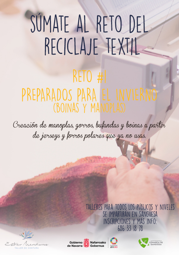 Súmate al reto: ¡Vuelven los talleres de reciclaje textil a la Comarca de Sangüesa!