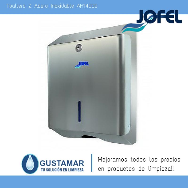 Despachador /Dispensador de Toalla Interdoblada Acero Inoxidable  Jofel AH14000 Z-600