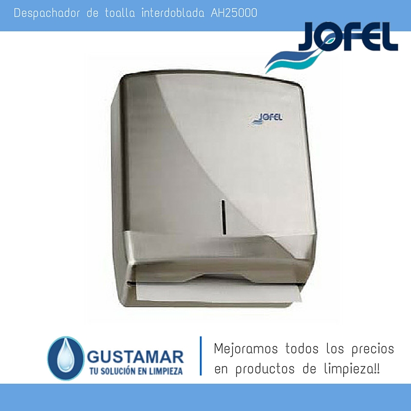 Despachador /Dispensador de Toalla Interdoblada Futura Inoxidable Jofel AH25000 Z-600