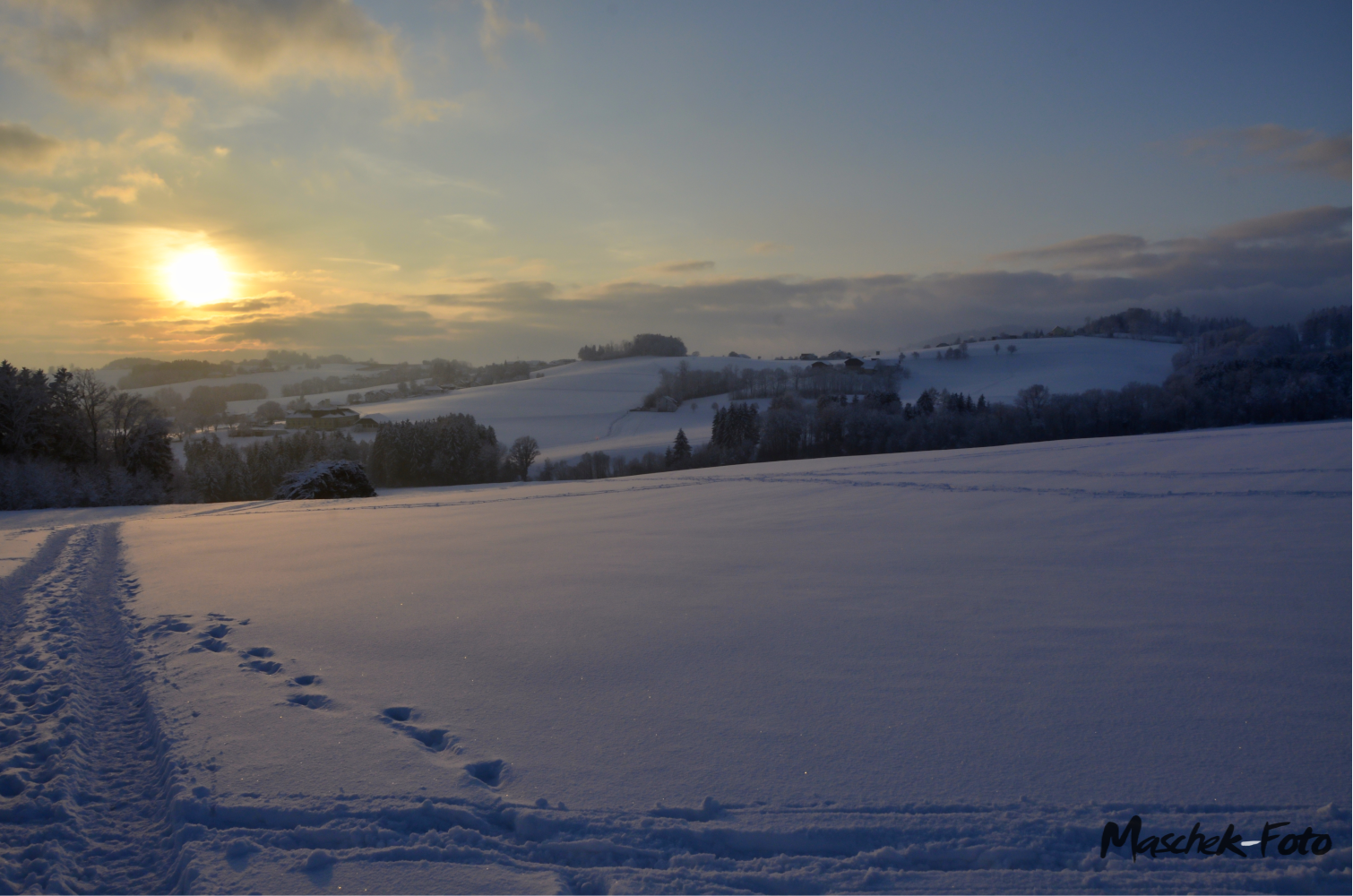 Feld beim Sonnenuntergang 2