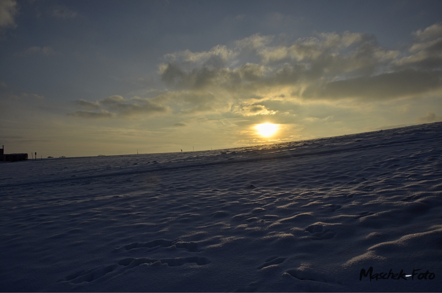 Feld beim Sonnenuntergang