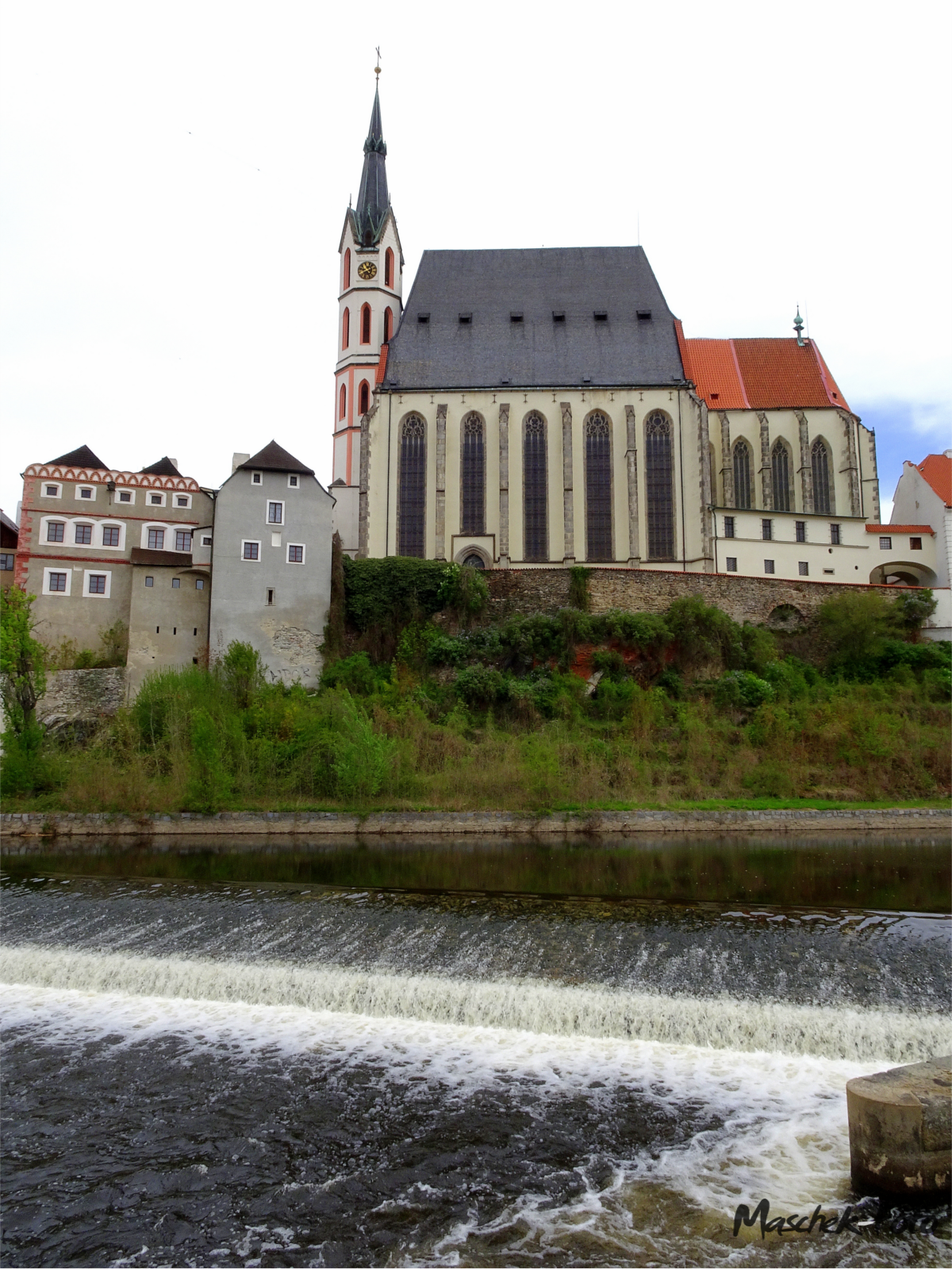 Krumau blick auf die St. Veit Kirche