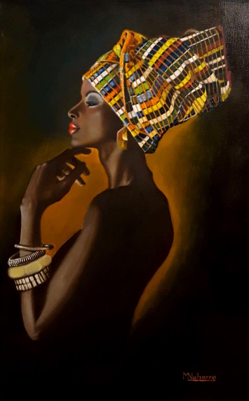 "Africana" Óleo sobre lienzo 50 x 40