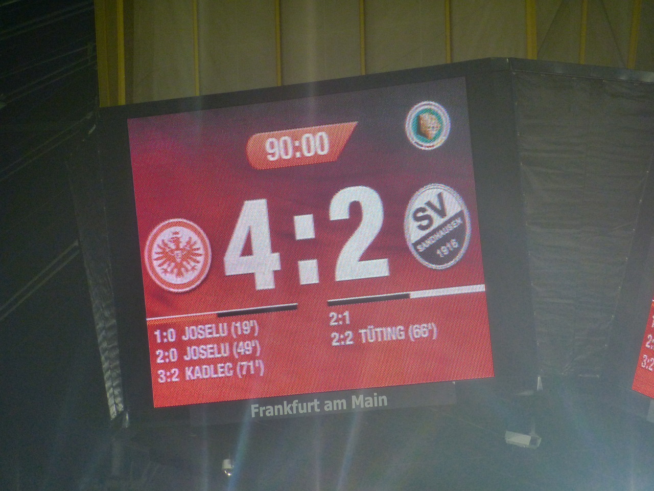 Endstand "nur die SGE"