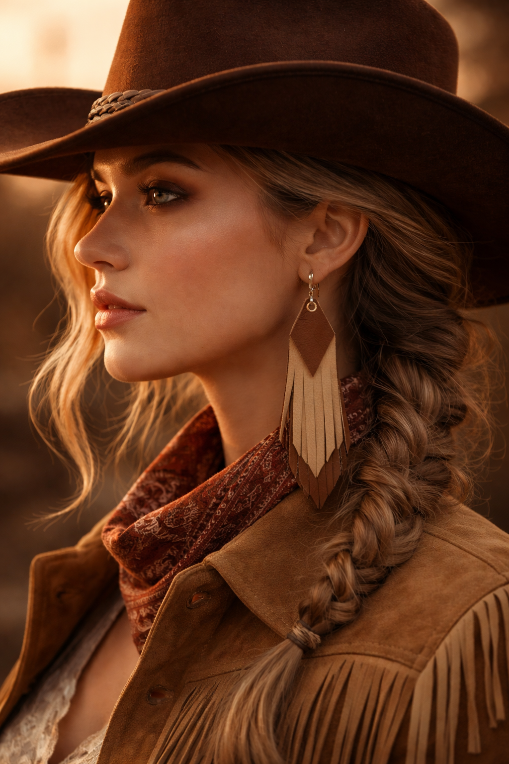 western cheval sexy cowboy boucle d'oreille