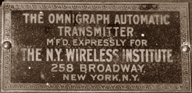 Wireless Institute plate