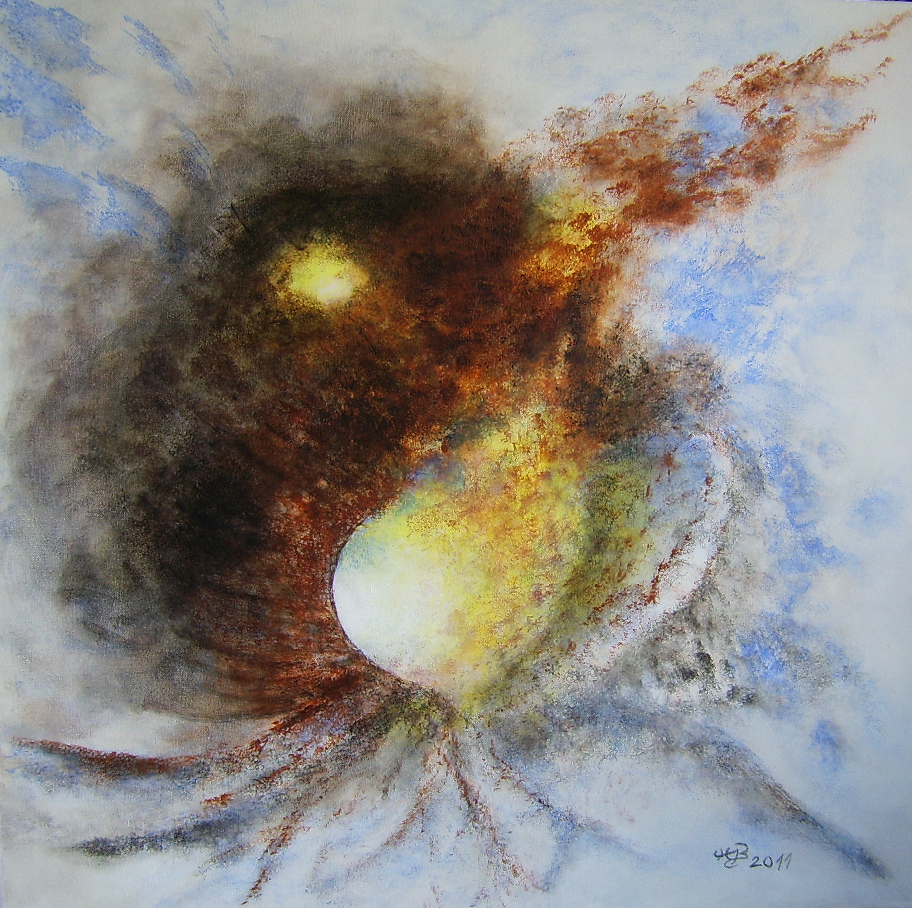Impact, 2011, Acryl, 80 x 80 cm