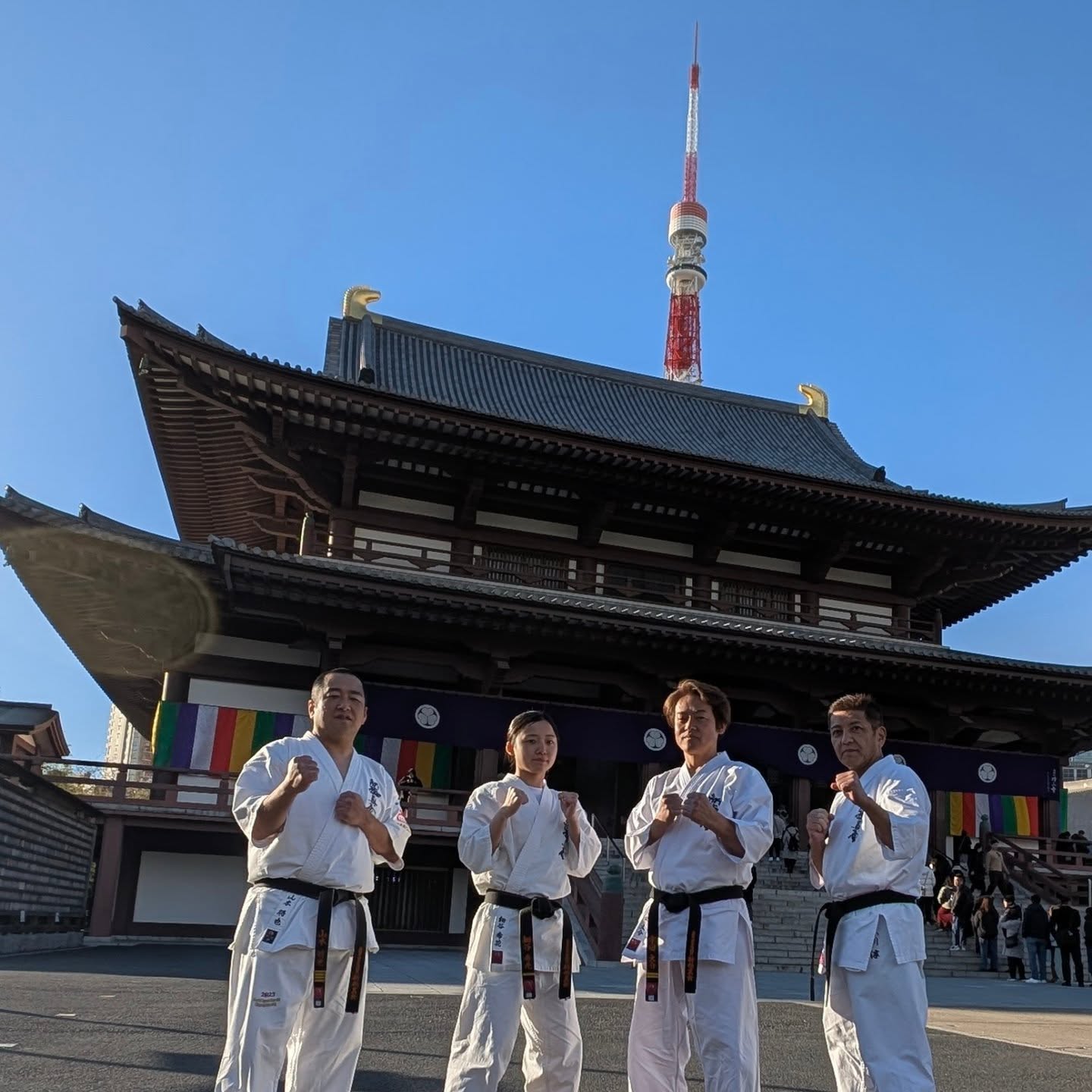 増上寺にて総本部鏡開き稽古に参加