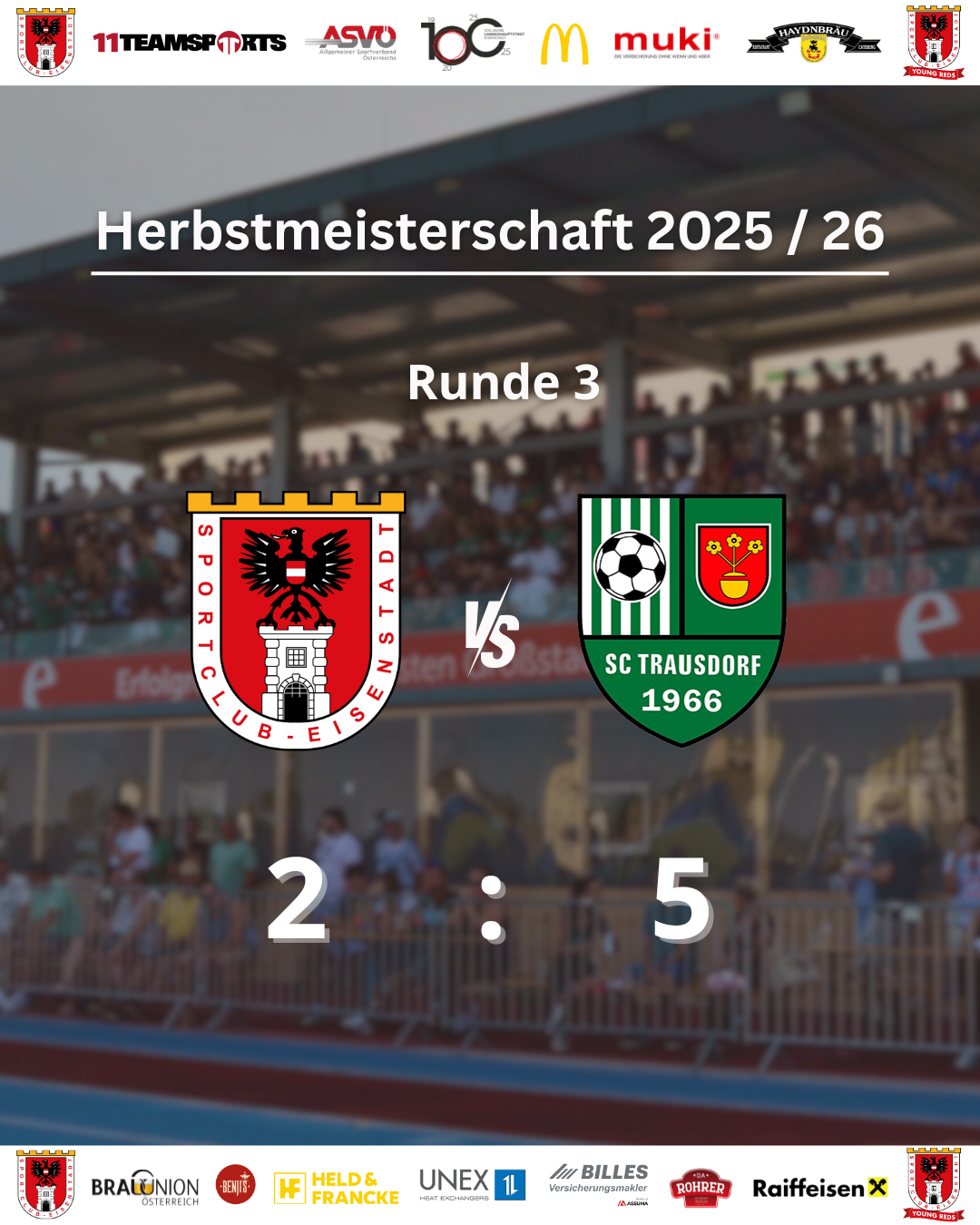 Riesenpech bei Niederlage gegen Trausdorf