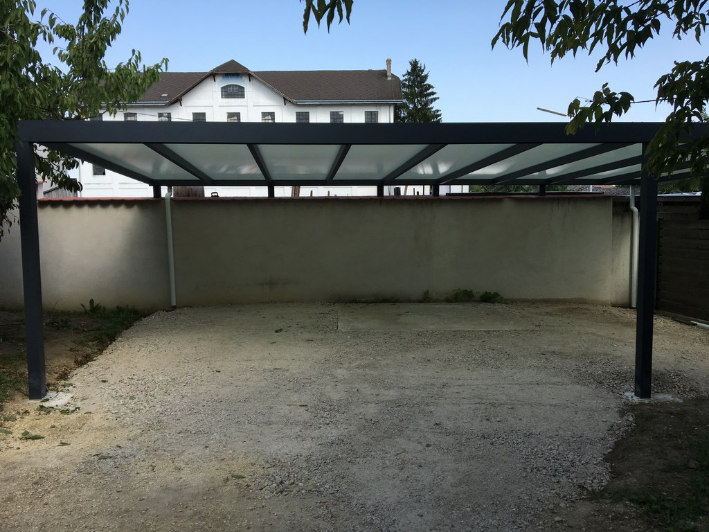 Carport, Pultdach, anthrazit