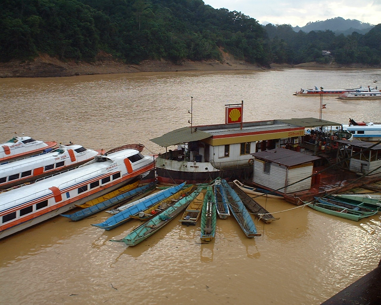 Floating Gas Station at Rajang River