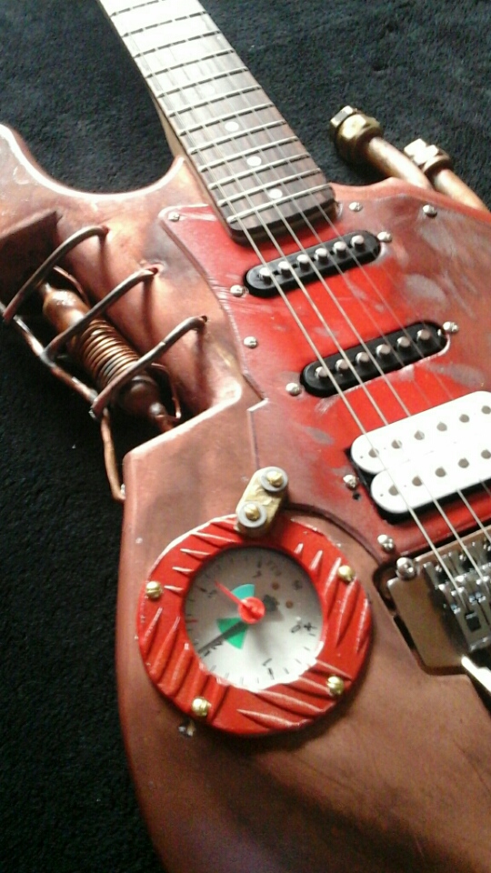Mika Custom Steampunk Guitars.