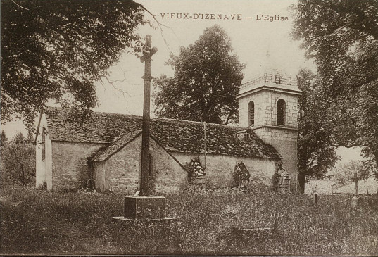 Vieu d'Izenave: Eglise côté Nord, alors couverte de lauzes