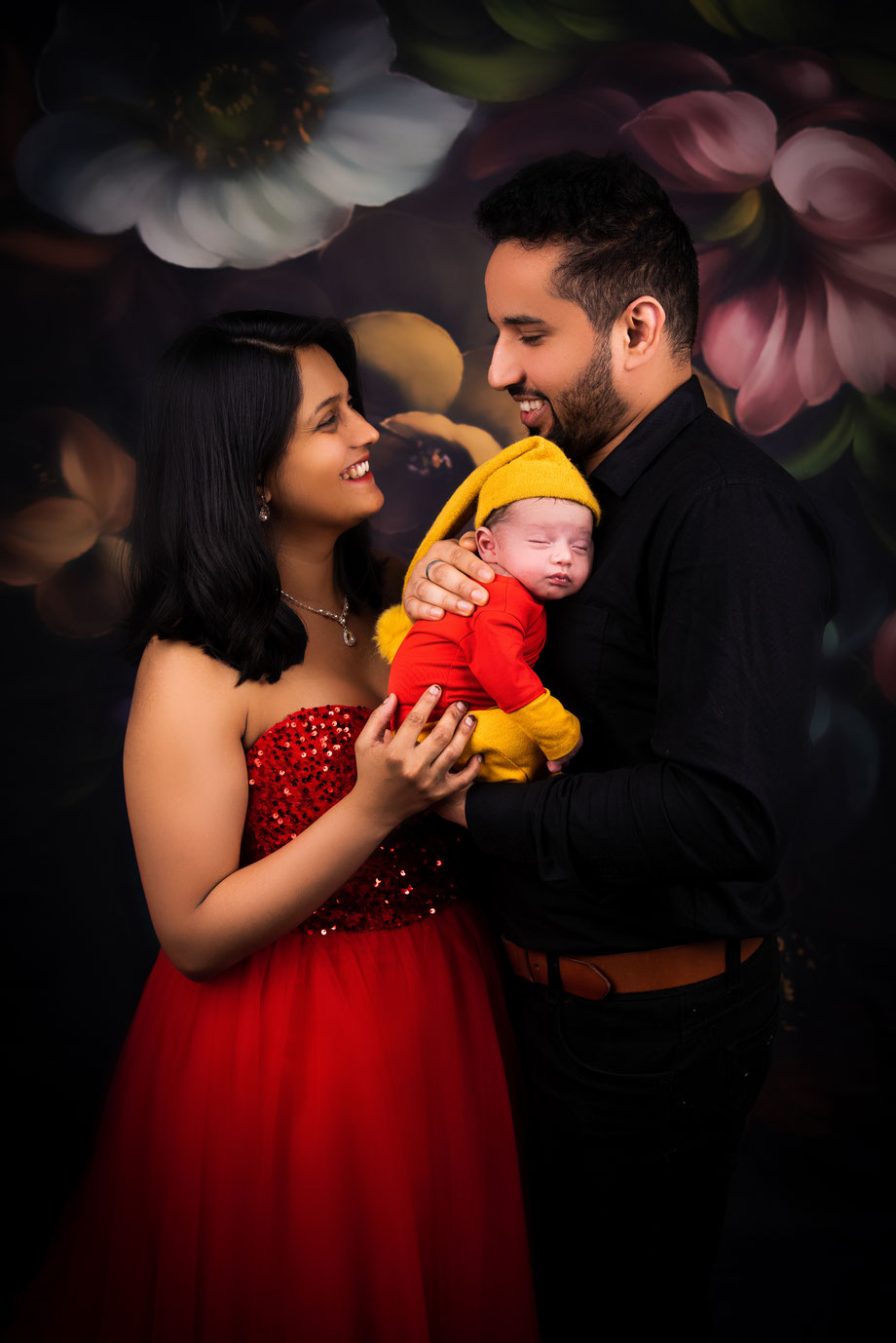 newborn shoot in colors