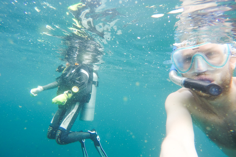 12 Days in Oman - Jerry at snorkelling