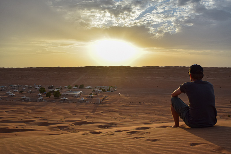 12 Days in Oman - Watching the Sunset over the Desert Nights Camp