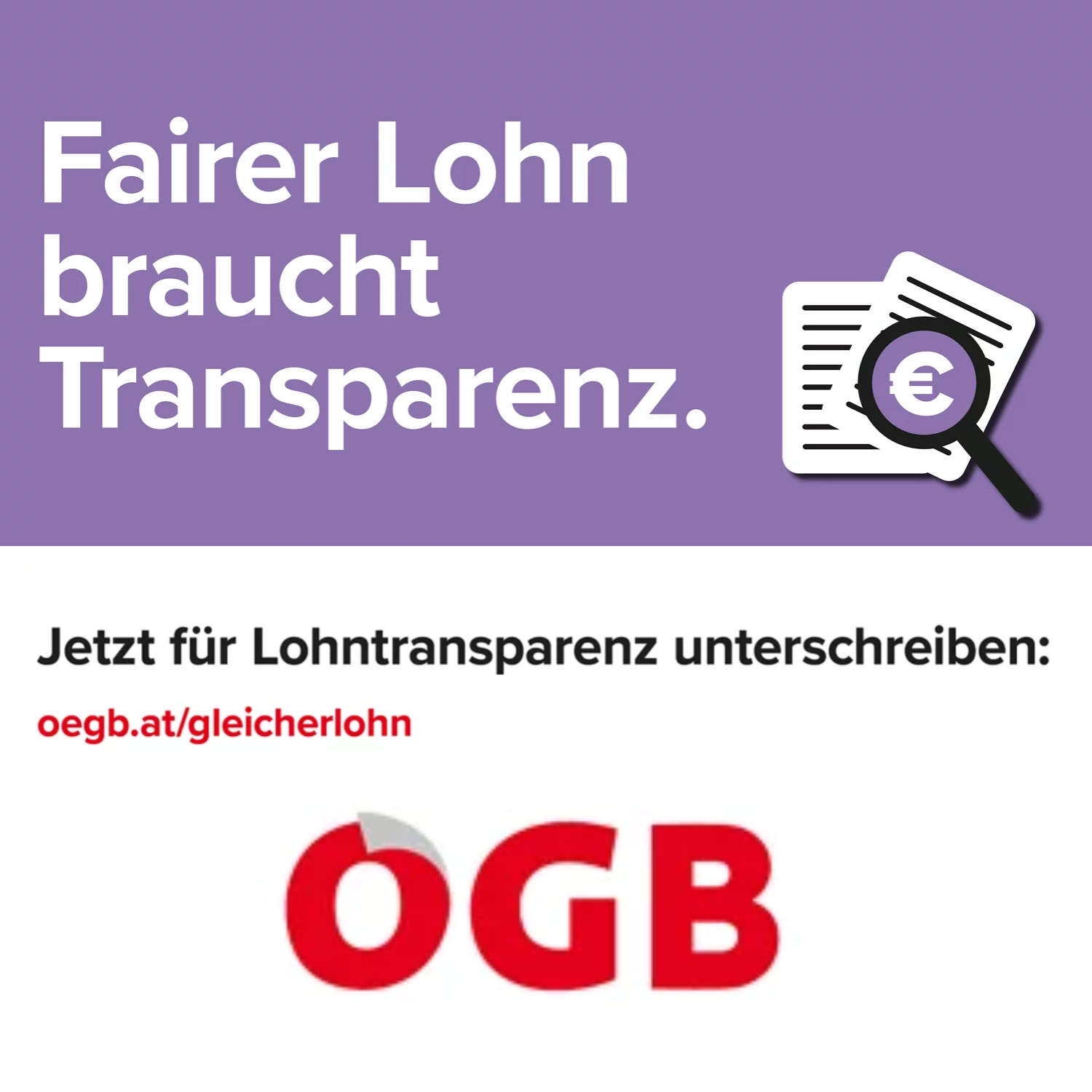 ÖGB: Fairer Lohn braucht Transparenz!