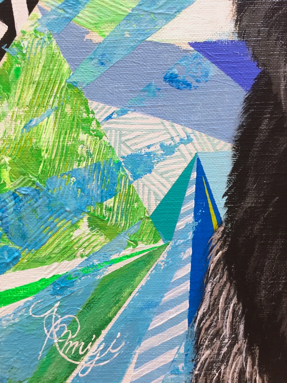 『 No title~commommarmoset~』 acrylic on canvas (41.0cm×41.0cm/S6)