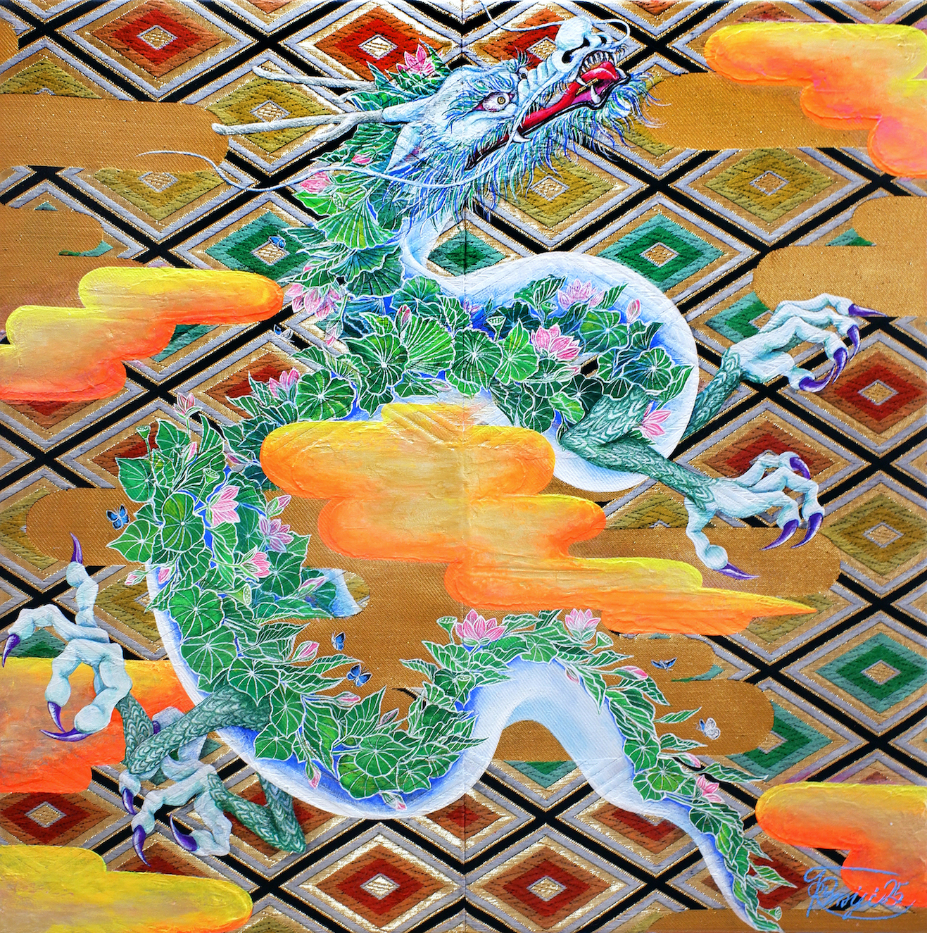 dragon with lotus