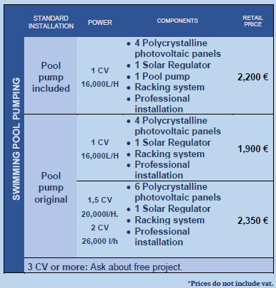 KIT SOLAR FOTOVOLTAICO DEPURACION PISCINA