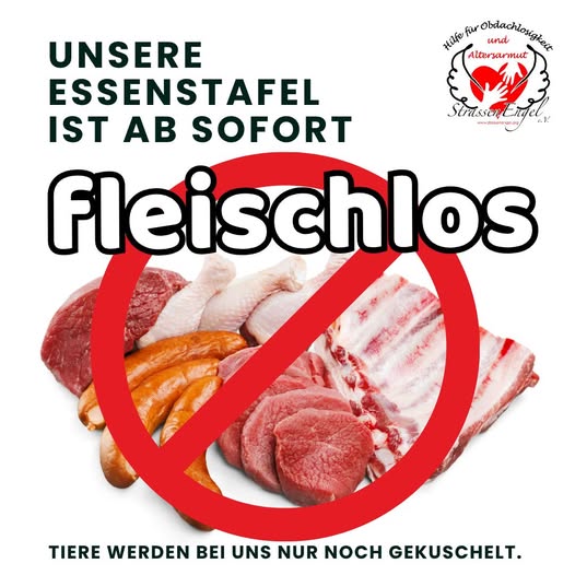 Unsere Essenstafel ist ab sofort fleischlos!