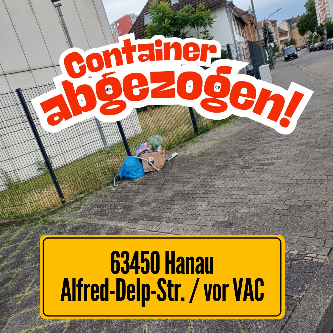 Ende Gelände! Weiterer Container abgezogen.