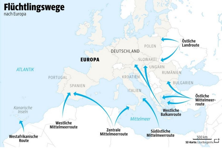 Routen der Hoffnung, Wege der Verzweifelten - ASYL-ALSBACH-HÄHNLEIN