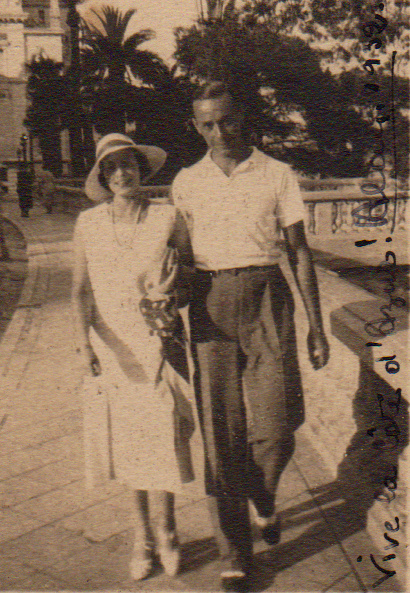 Julie with friend Alain in Monte Carlo (1925)