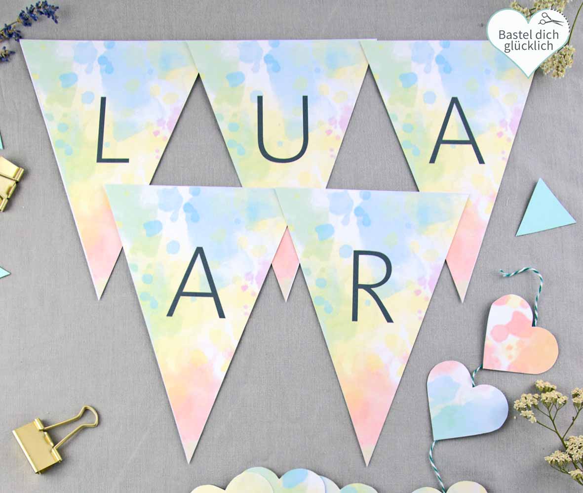 Farbenfreude Wimpel - DIY Shop & Blog: DOWNLOADEN - DRUCKEN - GLÜCKLICH