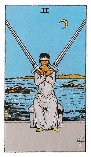 Dos de espadas baraja de tarot interpretación