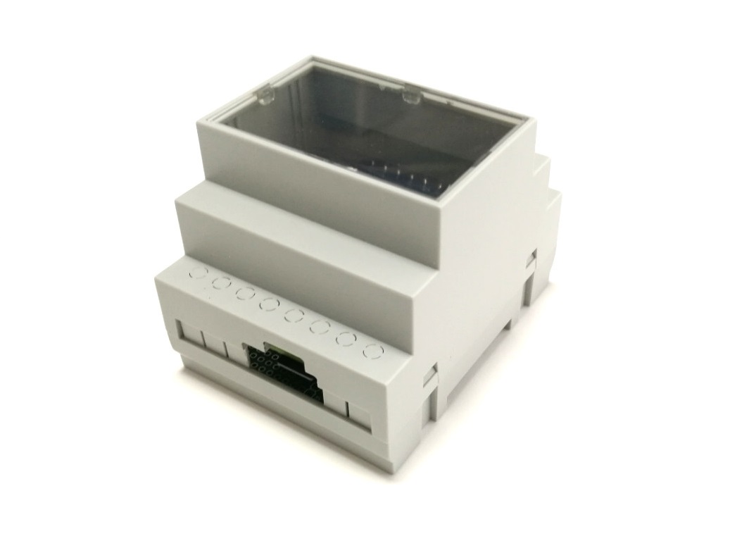 Enclosure top view with opening for micro USB