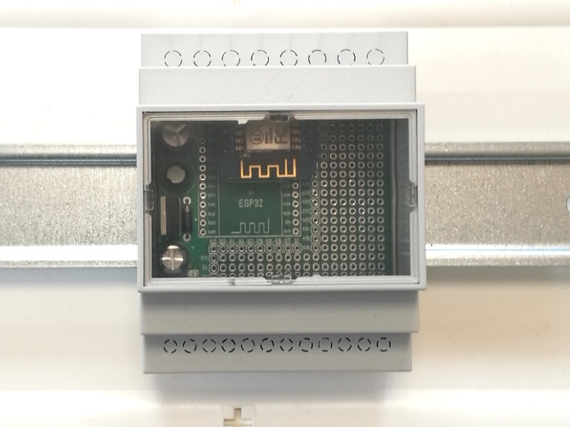 ArduiBox ESP mounted in a cabinet