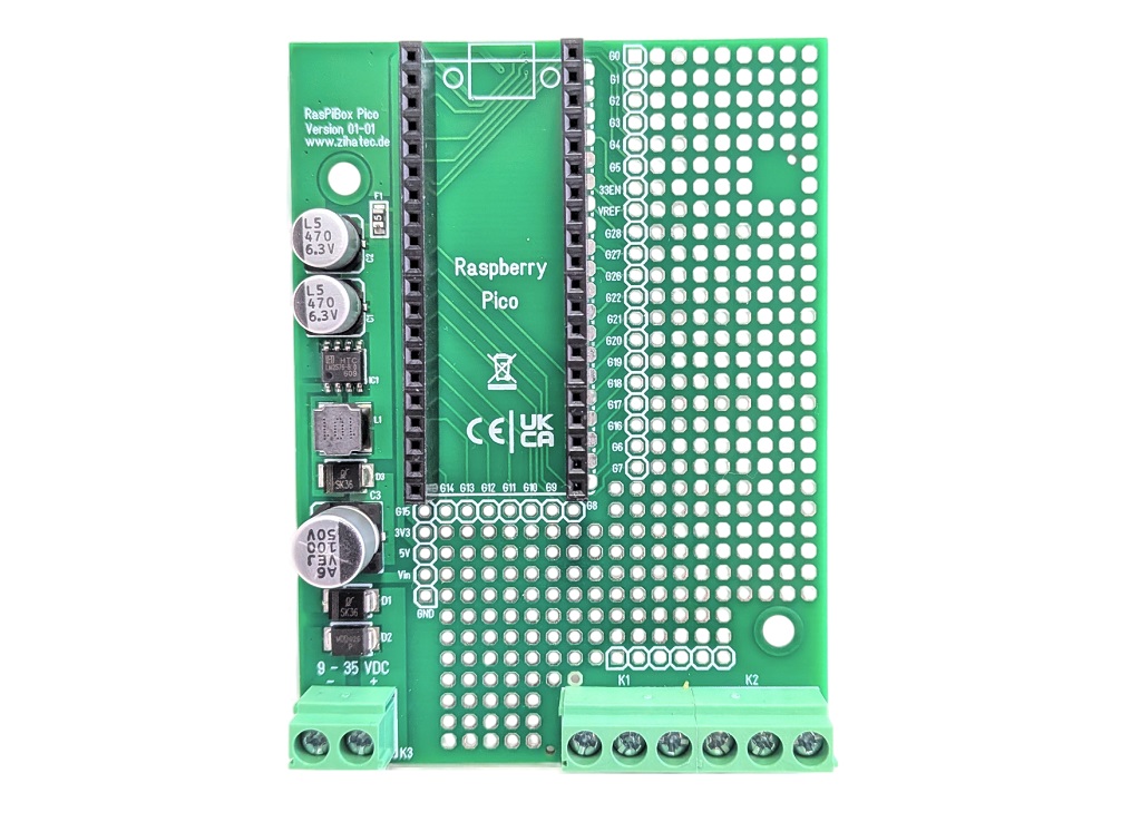 Assembled RasPiBox Pico PCB