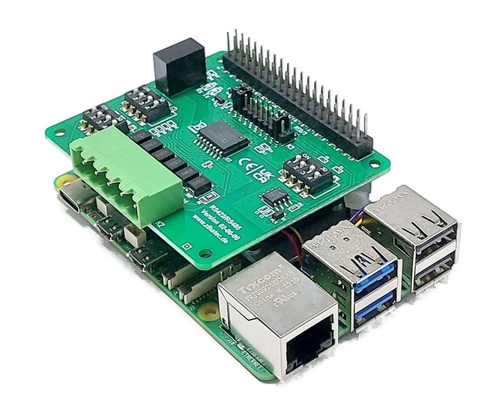 Raspberry Pi 5B mit RS422/RS485 HAT
