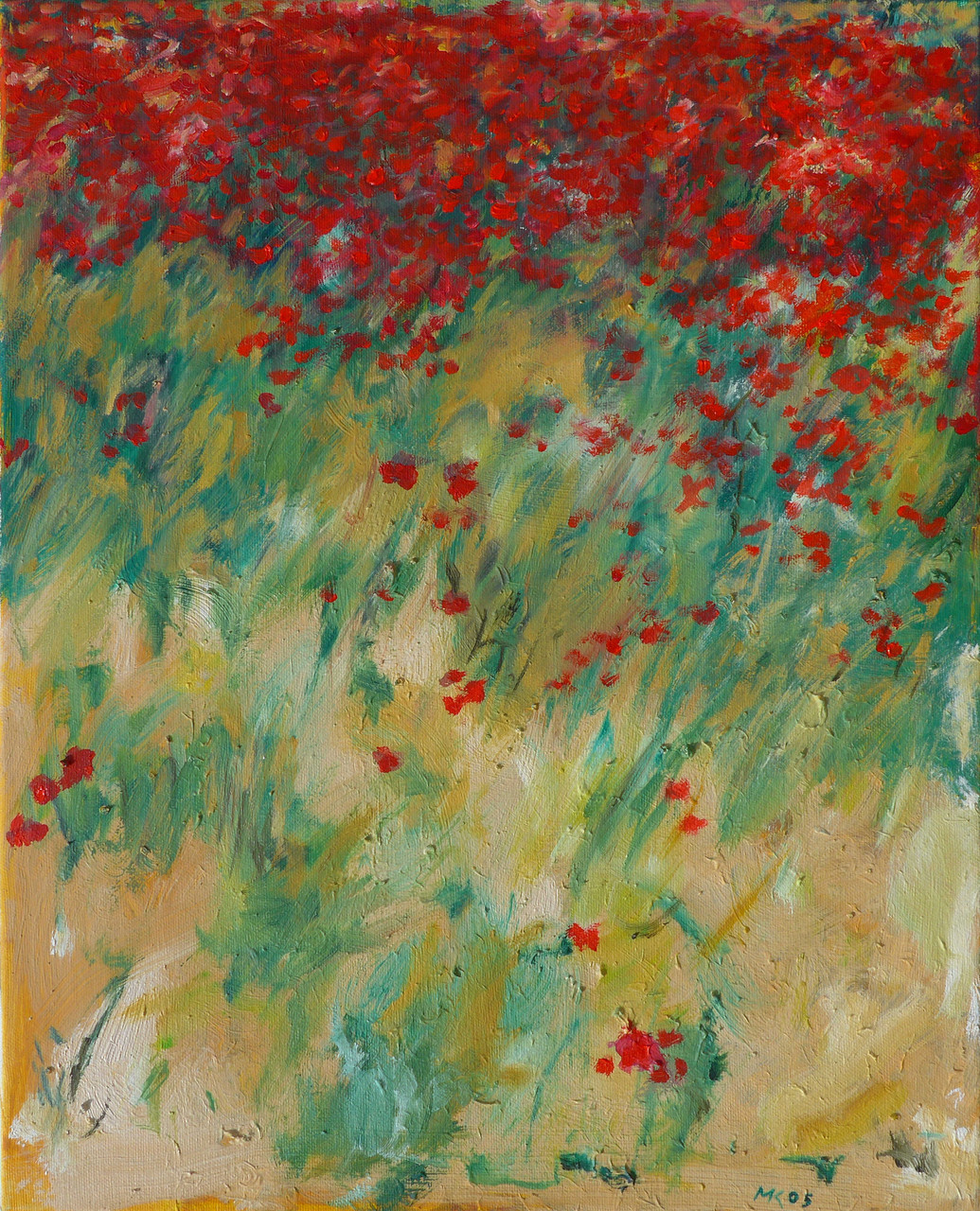 Mohn, 2005, Öl auf Leinwand, 50 x 40 cm