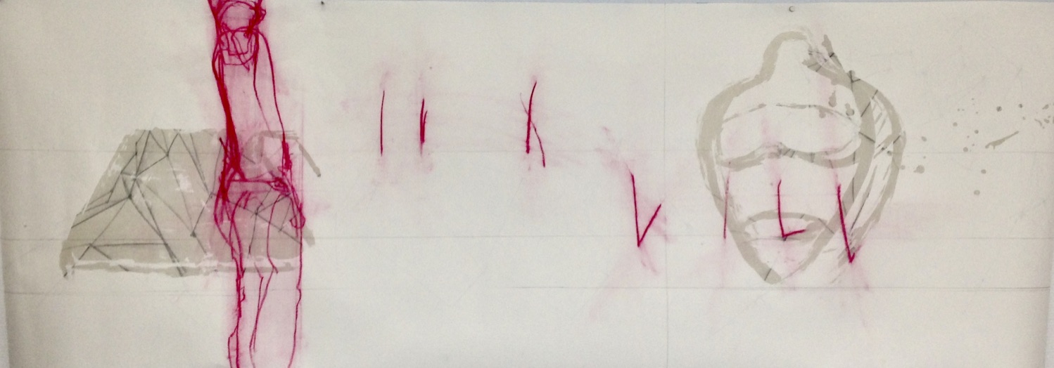 Befinden Nr. 03, Mischtechnik, 70 x 198 cm, 2019