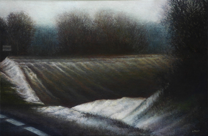 RN10, vague de terre - acrylique sur bois - 40x61 cm - 2010 - M.Pavlïn